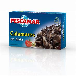 Pescamar-Tintenfisch in seiner Tinte