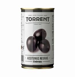 Aceitunas negras enteras Torrent, 200g