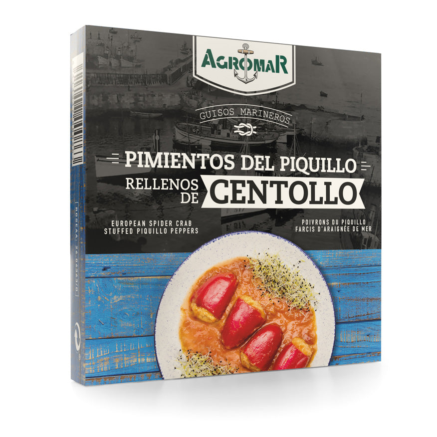 Agromar Pimientos del piquillo rellenos de centollo, 280g