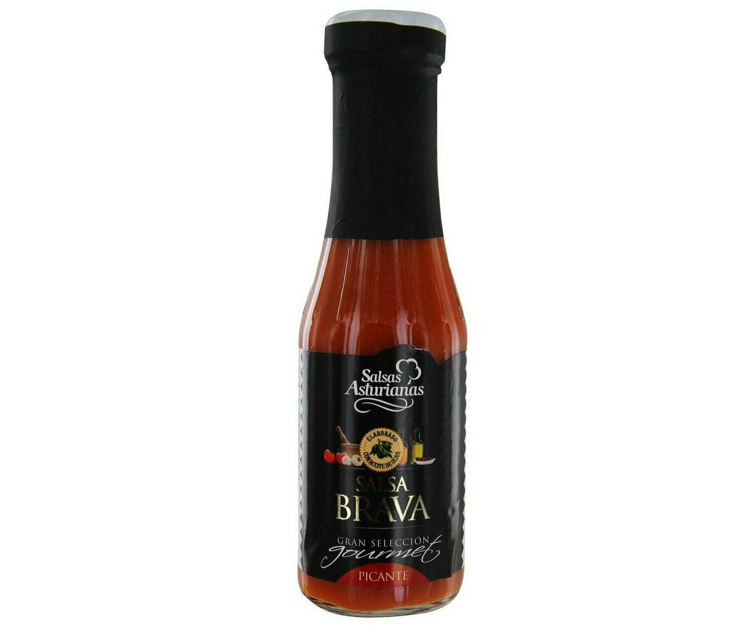 Würzige Brava-Sauce, asturische Saucen