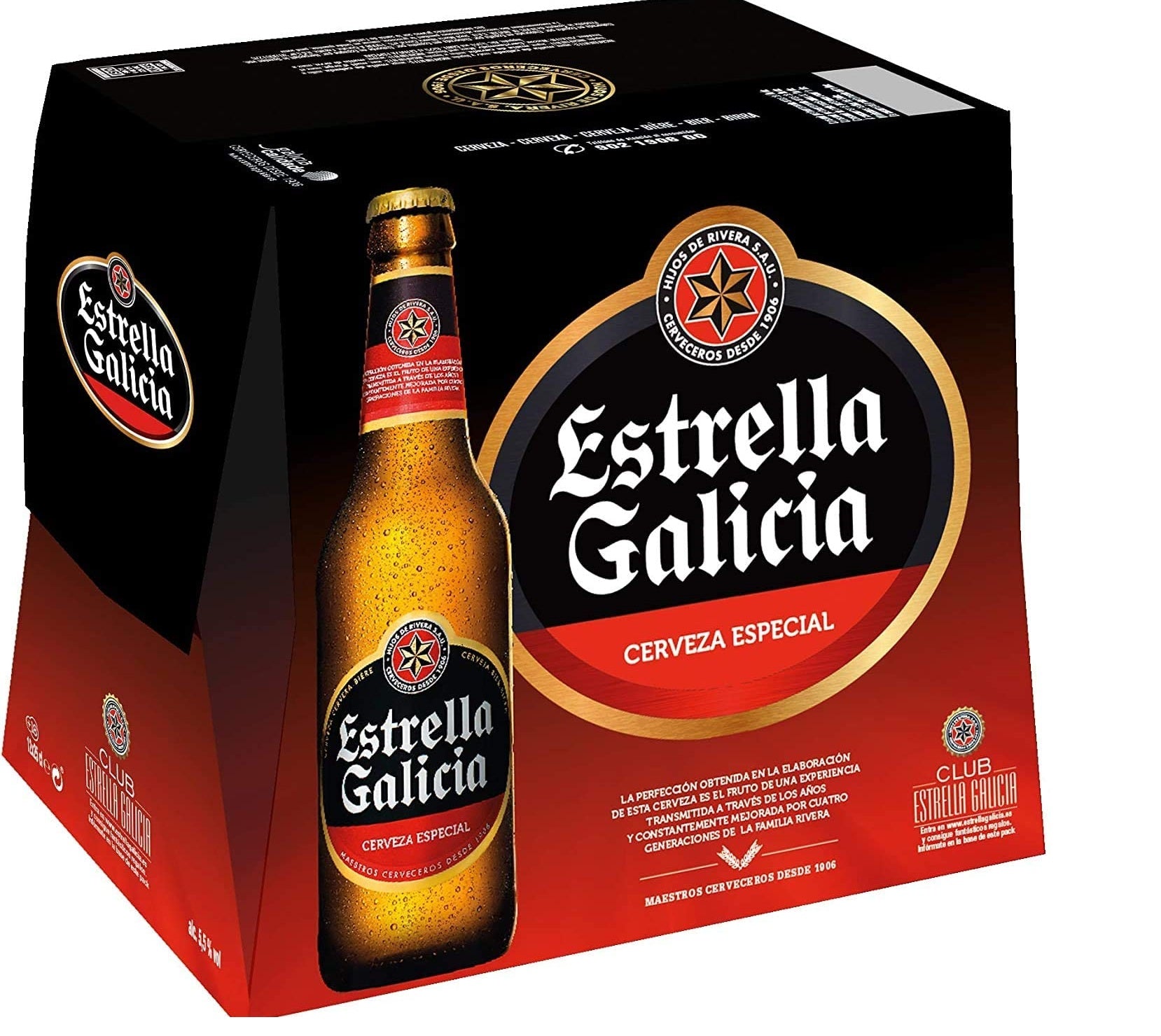 Cerveza Estrella Galicia Especial, 6x25cl