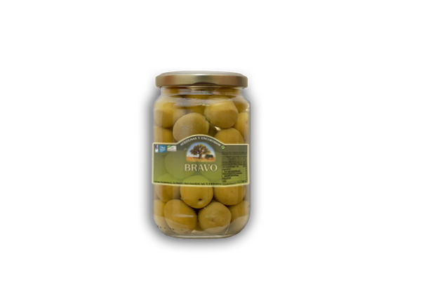 Aceitunas Bravo, manzanilla con hueso, 170g