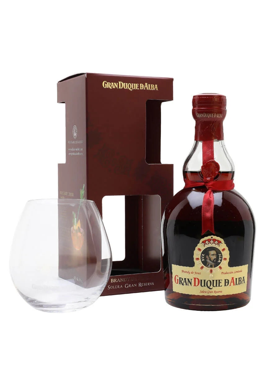 Großherzog von Alba, Brandy mit Glas Ballon