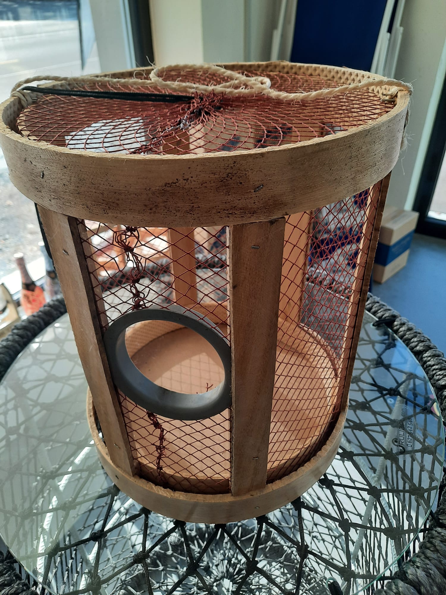 Krebsfangkäfig aus Holz