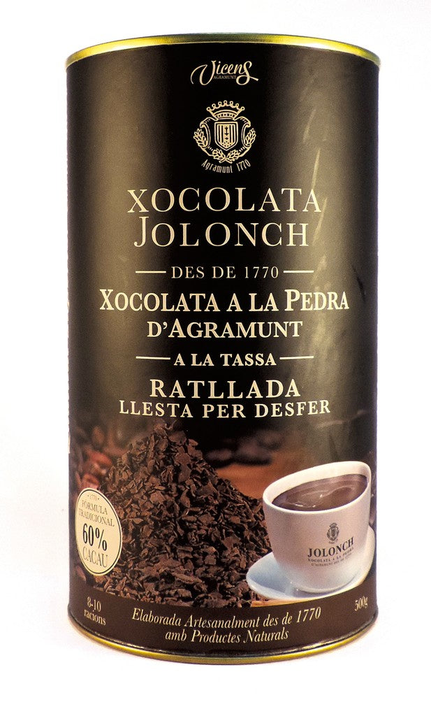 Tubo chocolate rallado, 60% cacao, 500g