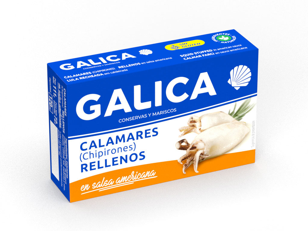 Chipirones rellenos en salsa americana Galica