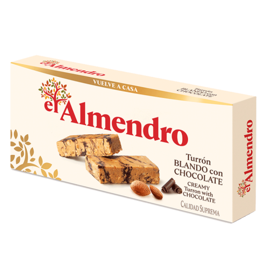 El Almendro Turron blando con Chocolate, 250g