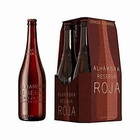Cerveza Alhambra reserva Roja, 4x33cl