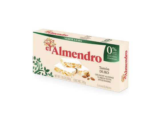 El Almendro turron duro sin azucar, 200g