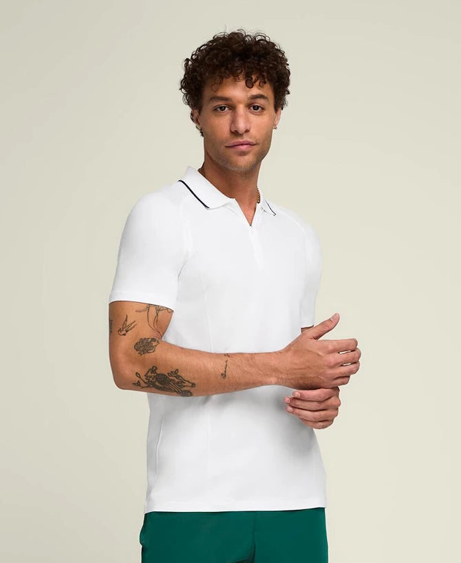 Herren T-Shirt Wilson M Team Seamless Polo 2.0 Bright White