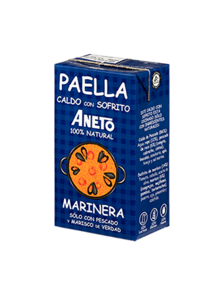 Caldo Aneto Paella Marinera 100% natural, 1 Litro