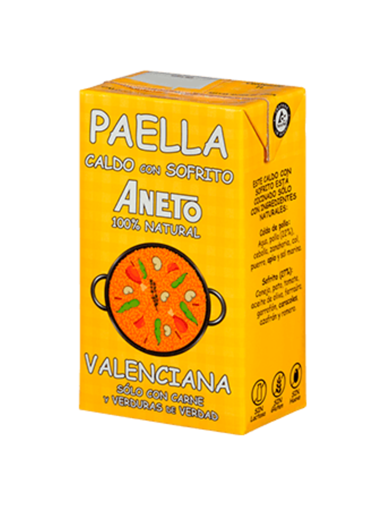 Aneto Caldo Paella Valenciana 100% Natural, 1L